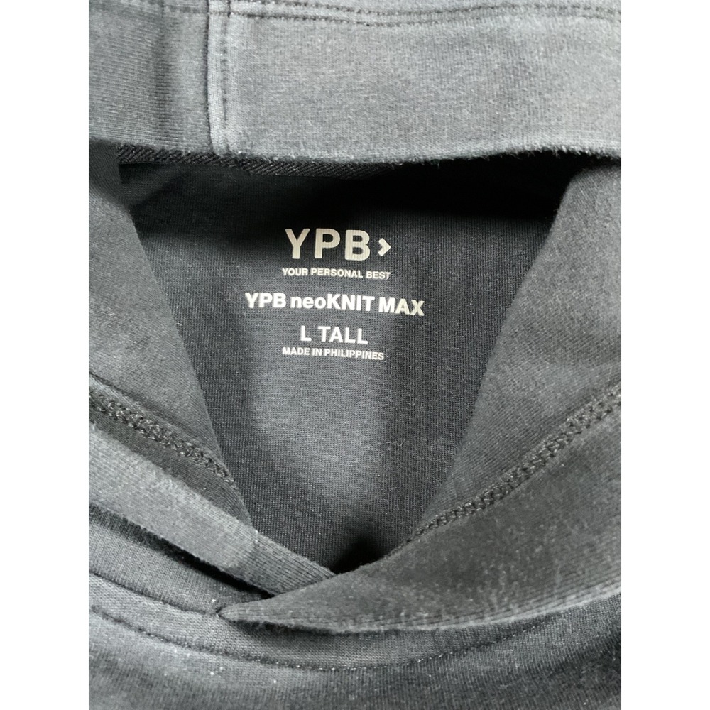 Abercrombie YPB neoKNIT MAX Hoodie Black Mens Large Tall Sweatshirt 2236 - Picture 4 of 7